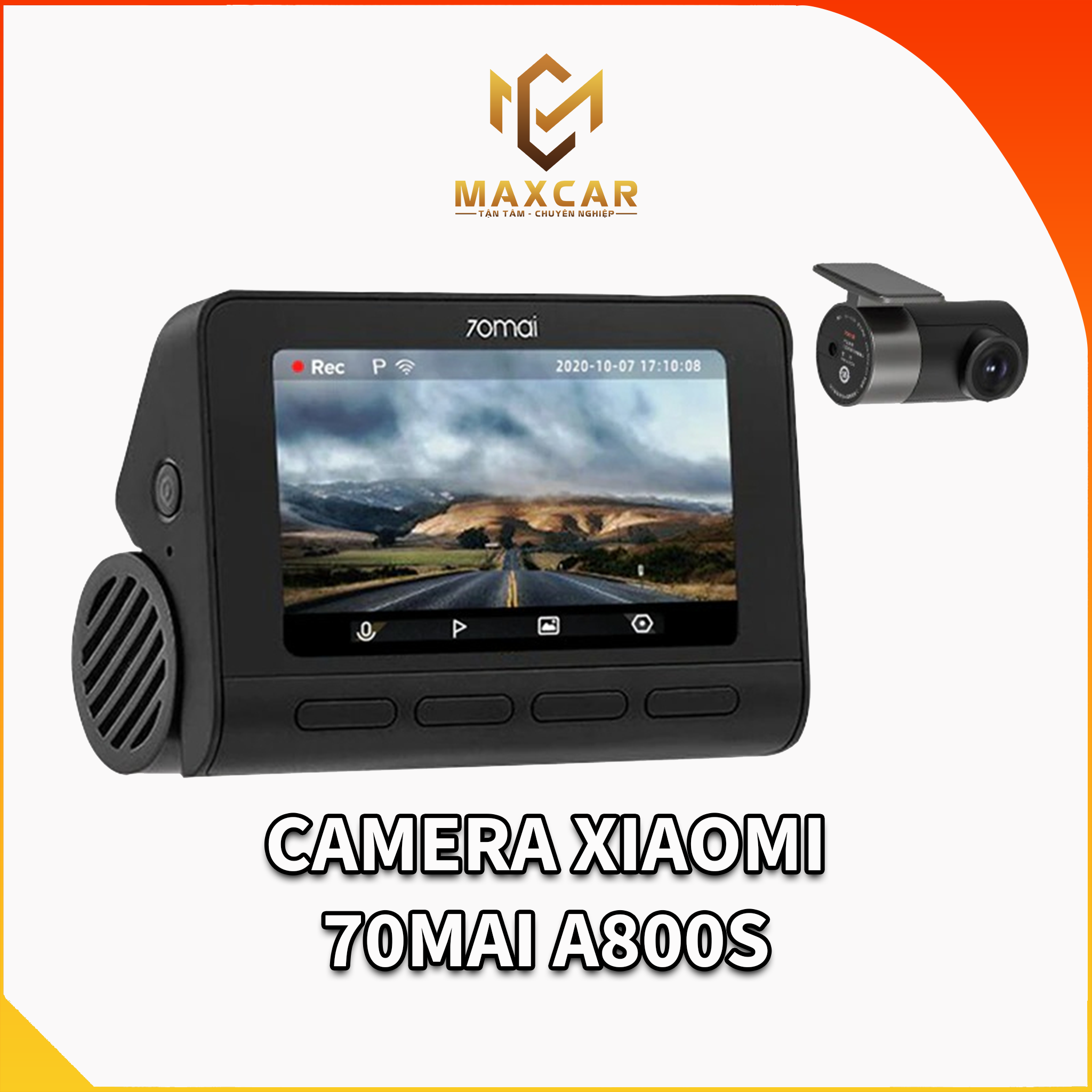 Camera hành trình 70mai Dash Cam A800S 4K – Gồm camera trước và sau