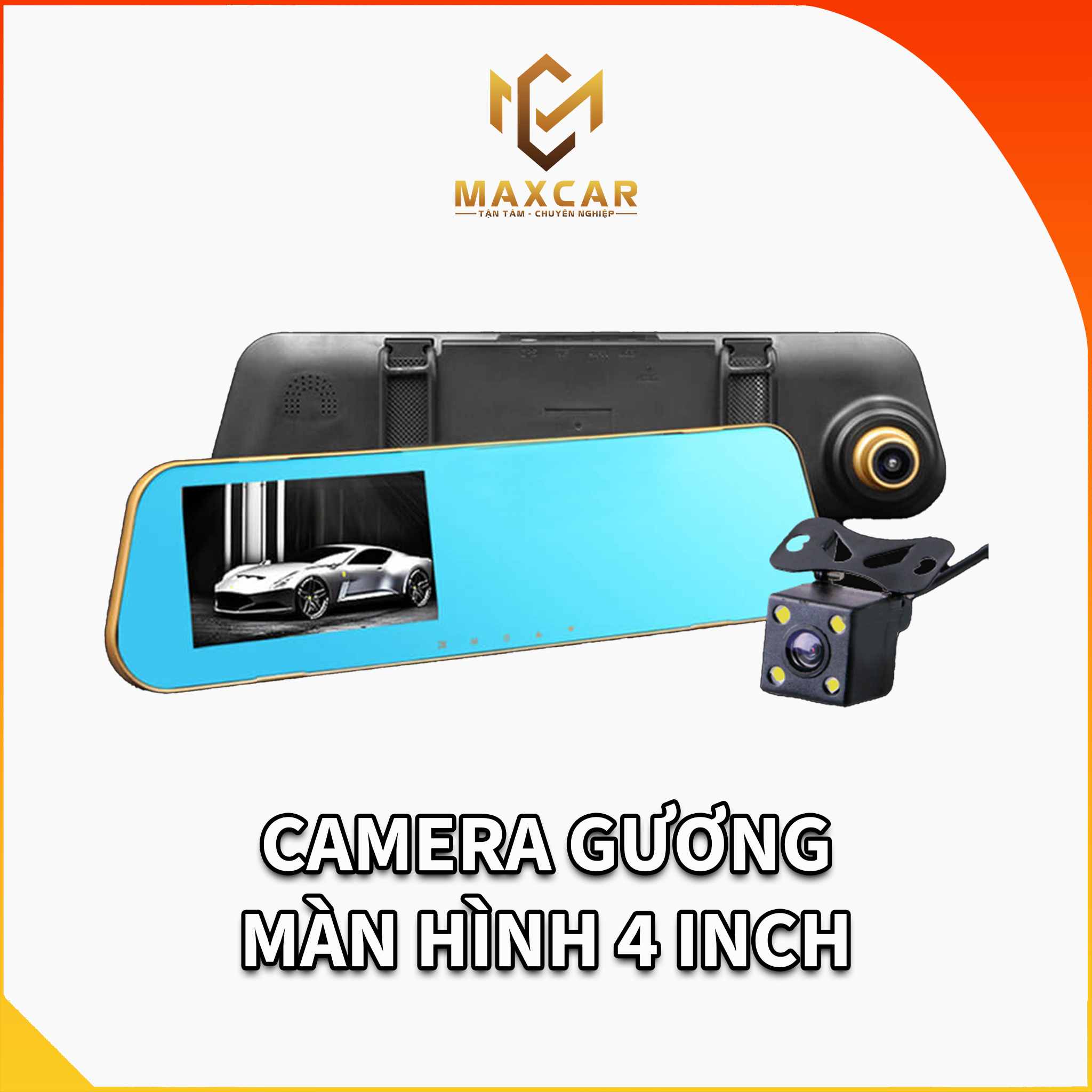 Camera gương màn hình 4 inch - An toàn tiện lợi
